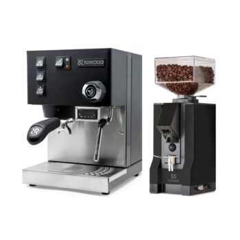 Rancilio Silvia PID Espresso Machine and Mignon Silenzio 55 Grinder Bundle | Seattle Coffee Gear, Stainless, 9.5 Inches