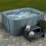 AquaRest Spas Select 400 4-Person Stainless 20-Jets Plug and Play Hot Tub with LED Waterfall